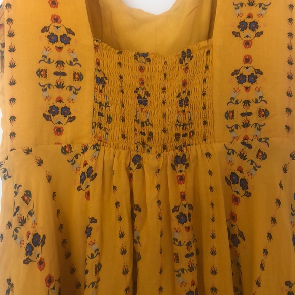 Urban Outfitters Mustard Folk Print Dress - Picture 5 of 7